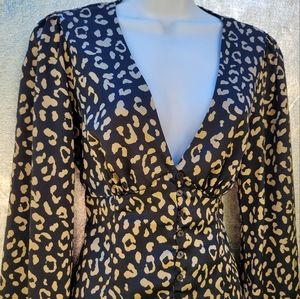 Lulus leopard print corset top